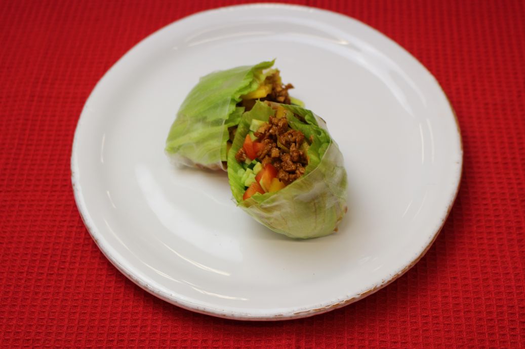 大豆ミートの生春巻き